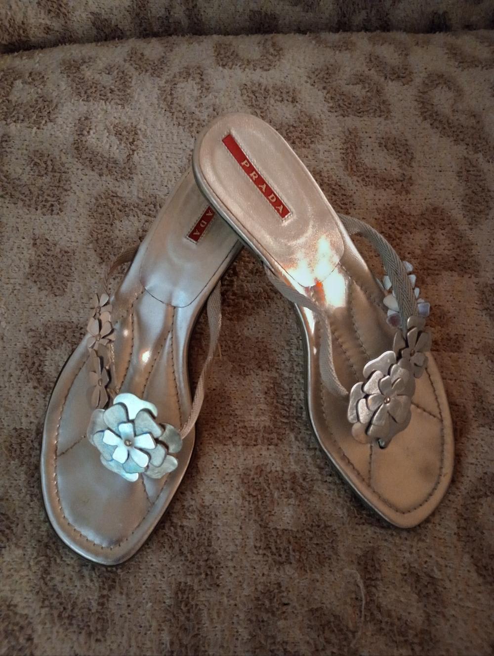 Prada Kitten Heel Sandals